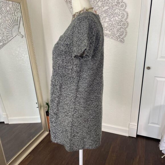 Faded Glory Early 2000's Gray Grey Knitted Button Down Babydoll Knit Cardigan S - Picture 5 of 8